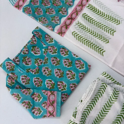CMD001-TORQUISE COTTON SET