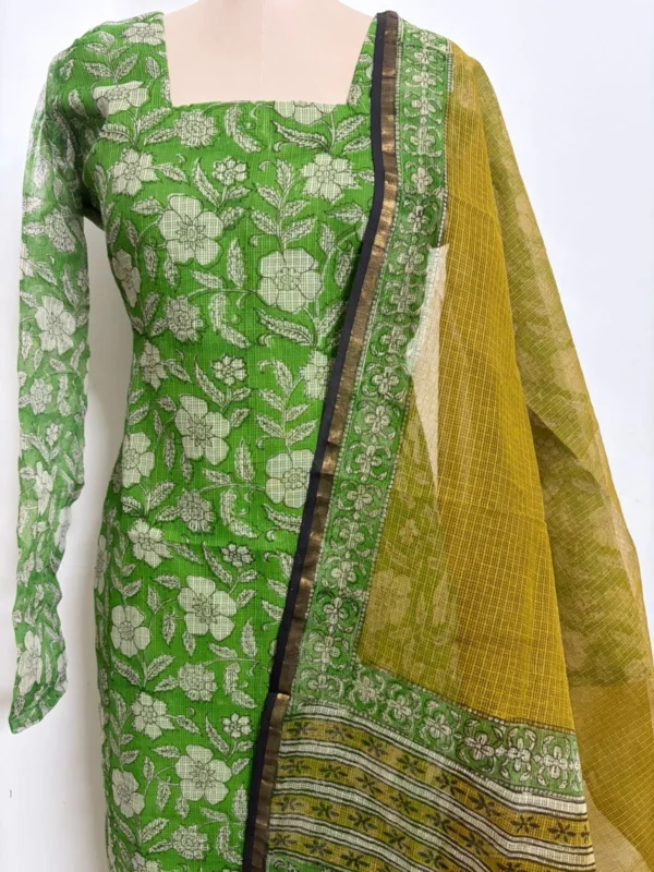 KDC-019 GREEN WITH MUSTARD KOTA SUIT