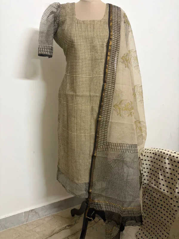 KDC-020 BLACK CHECKS KOTA SUIT