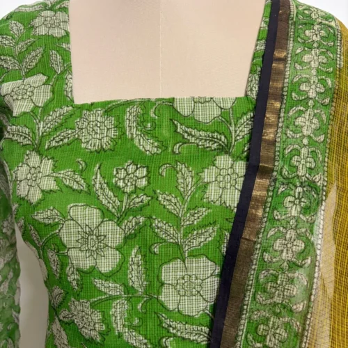 KDC-019 GREEN WITH MUSTARD KOTA SUIT