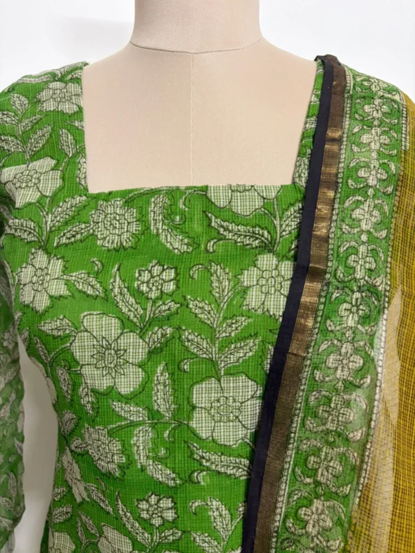 KDC-019 GREEN WITH MUSTARD KOTA SUIT