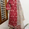 KDC-024 RED FLORAL KOTA SUIT