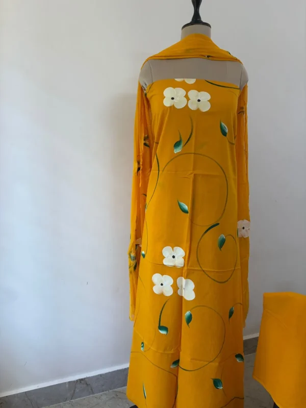 CFD - 001-002 cotton suits with chiffon dupatta