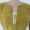 CHS - 002 yellow flower chanderi silk set