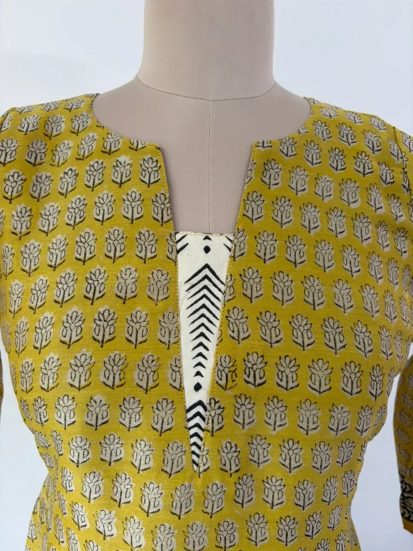 CHS - 002 yellow flower chanderi silk set