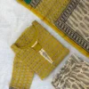 CHS - 002 yellow flower chanderi silk set