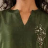 CHS - 005 black checks with cream chanderi silk suits