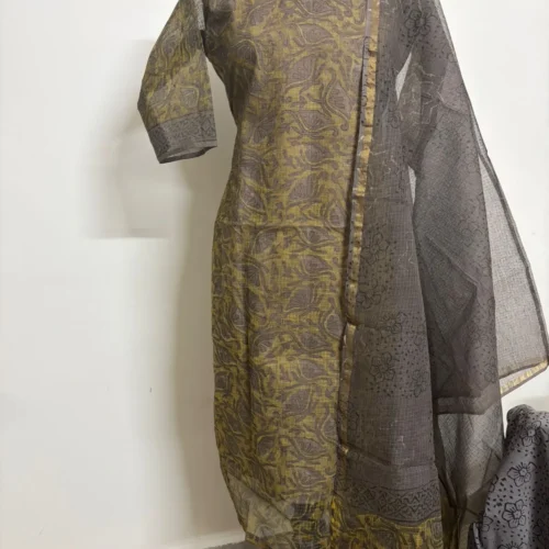 KDC -023 Grey With Yellow Kota Suit