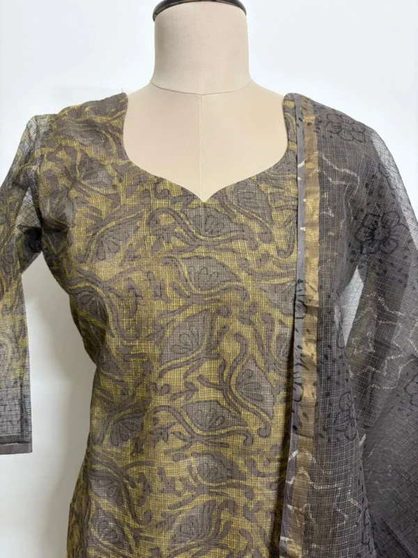 KDC -023 Grey With Yellow Kota Suit