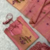 LJAM- 001 Pink linen jamdhani suit