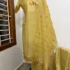 LJAM - 002 golden linen jamdhani suit