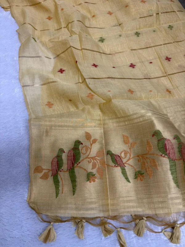 LJAM - 002 golden linen jamdhani suit