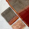 CHS - 003 black checks chanderi silk suit