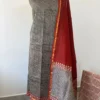 CHS - 003 black checks chanderi silk suit