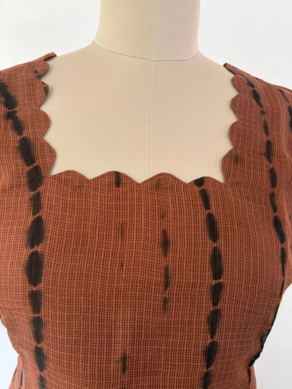 KDC-011 Coffee Brown Shibori Kota Suit