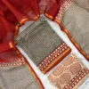 CHS - 003 black checks chanderi silk suit
