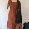 KDC-011 Coffee Brown Shibori Kota Suit