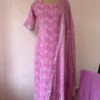 WhatsApp (23) LN-010 MAUVE LINEN COTTON SUITS